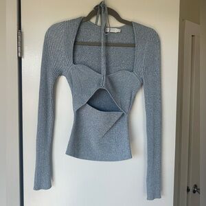 Simkhai Blue Knit Top